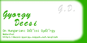 gyorgy decsi business card